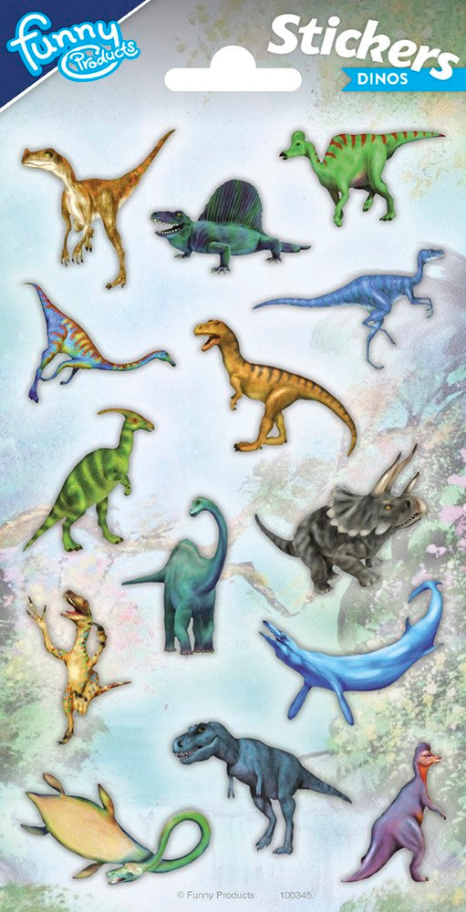 Dinosaurier Stickerbogen, 14 Aufkleber