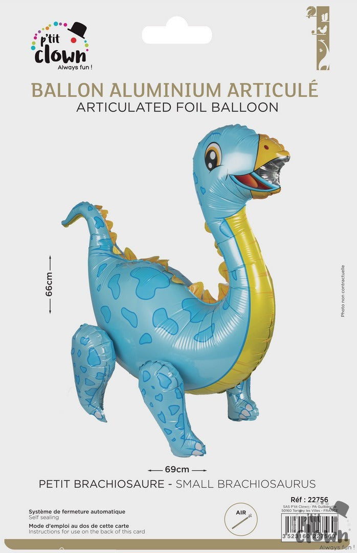 XXL Folienballon Dino, Brachiosaurus , ohne Helium, 69 x 66cm kinderparties-shop