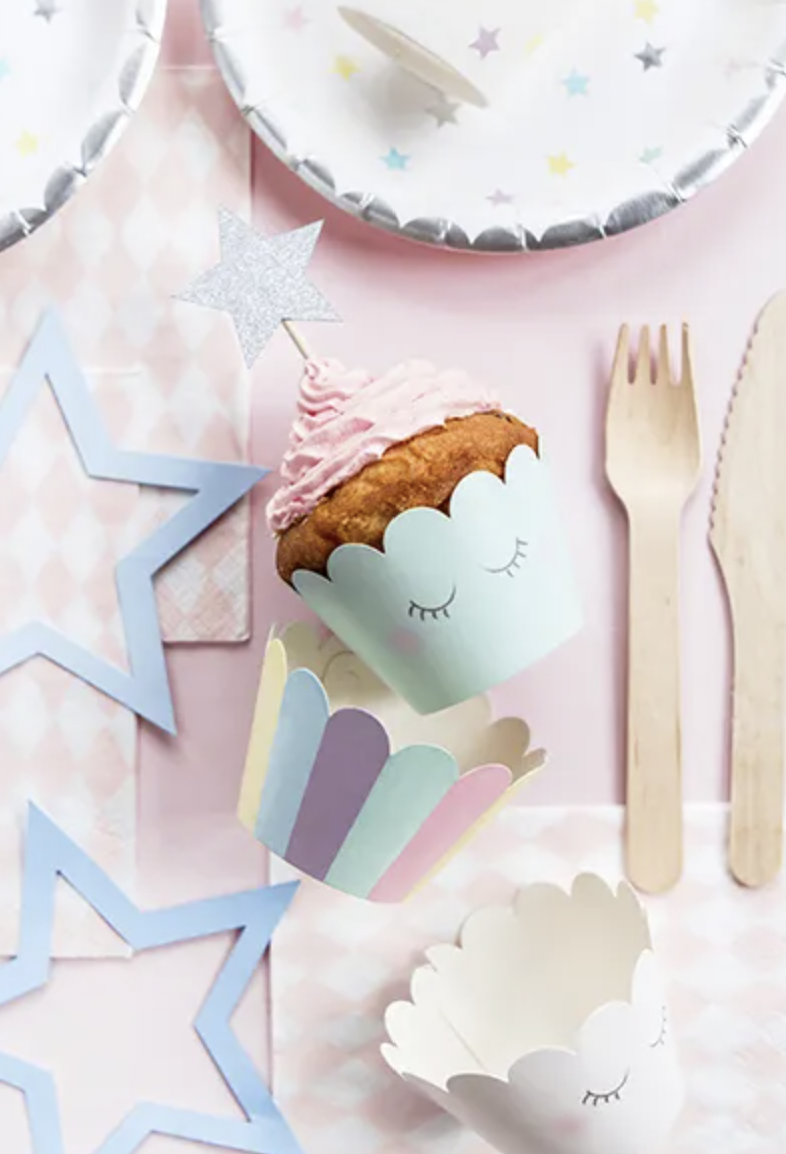 Muffinförmchen Baby Einhorn, 6er Pack kinderparties-shop