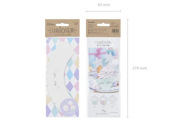 Muffinförmchen Baby Einhorn, 6er Pack kinderparties-shop