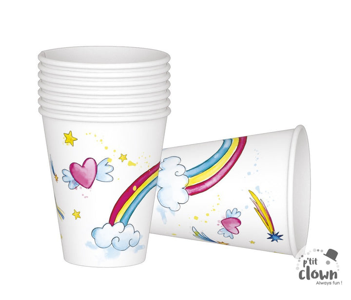 Party Becher Einhorn, 8er Pack kinderparties-shop