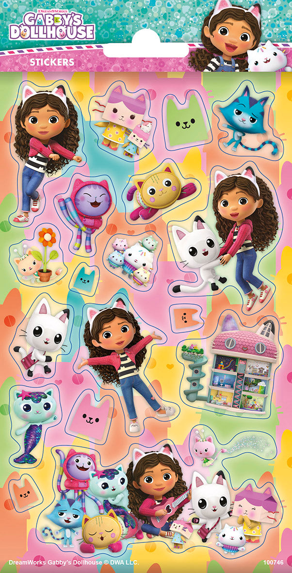 Gabby's Dollhouse Sticker, Mitgebsel, 1 Bogen kinderparties-shop