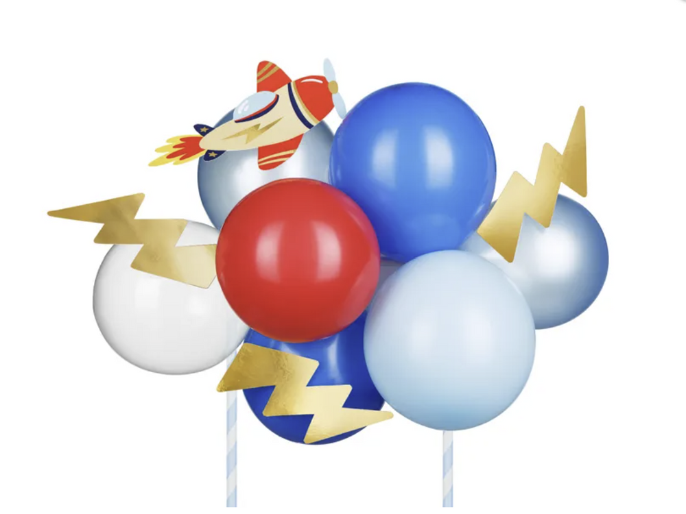 Flugzeug Ballon-Kuchentopper, Cake Deko, 29 cm kinderparties-shop