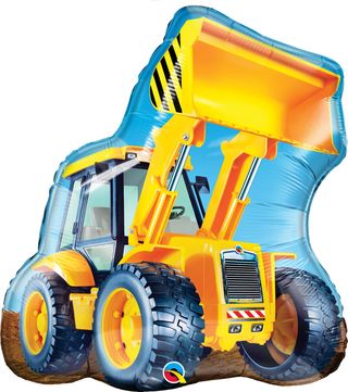 XXL Bagger Folienballon, Baustellen Party, 81cm kinderparties-shop