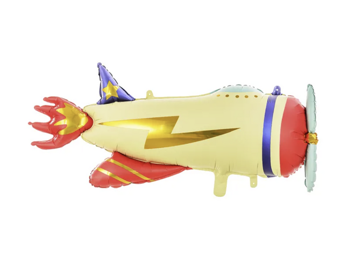 Flugzeug Folienballon XXL, 91 x 39 cm kinderparties-shop