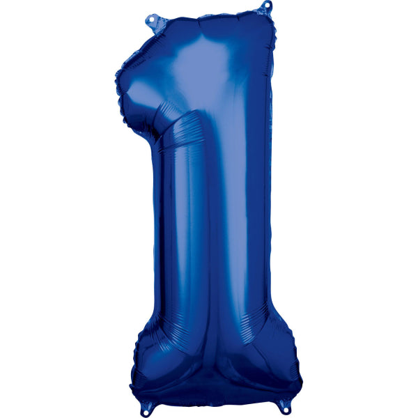 Foil balloon number 1-9 & 0, XXL, 86 cm, various colors colors