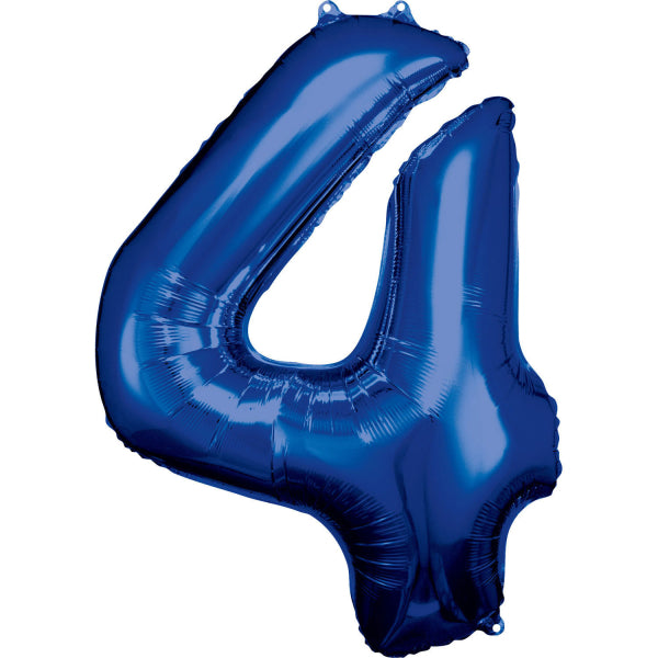 Foil balloon number 1-9 & 0, XXL, 86 cm, various colors colors