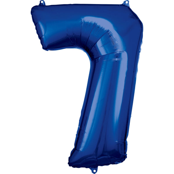 Foil balloon number 1-9 & 0, XXL, 86 cm, various colors colors