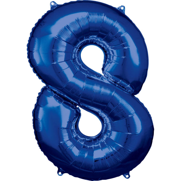 Foil balloon number 1-9 & 0, XXL, 86 cm, various colors colors