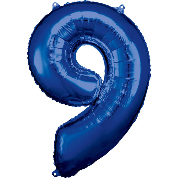 Foil balloon number 1-9 & 0, XXL, 86 cm, various colors colors