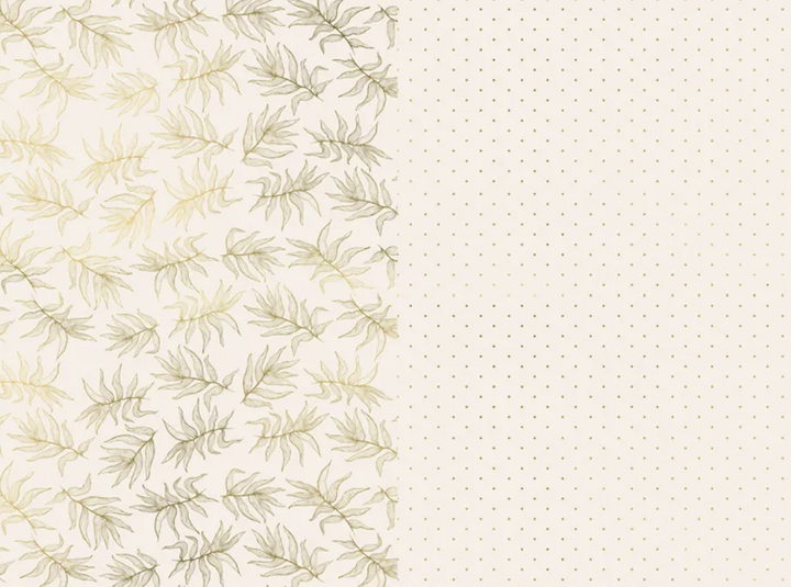 Geschenkpapier, Beige mit Gold, 70 X 200 cm, 2 Stk. kinderparties-shop