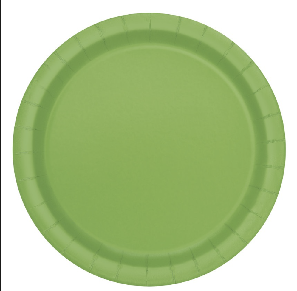 Partyteller, Limettengrün, 17.8 cm, 20er Pack kinderparties-shop