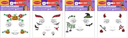 Gesichtsaufkleber Halloween für Kinder, 1 von 4 versch. Motive kinderparties-shop