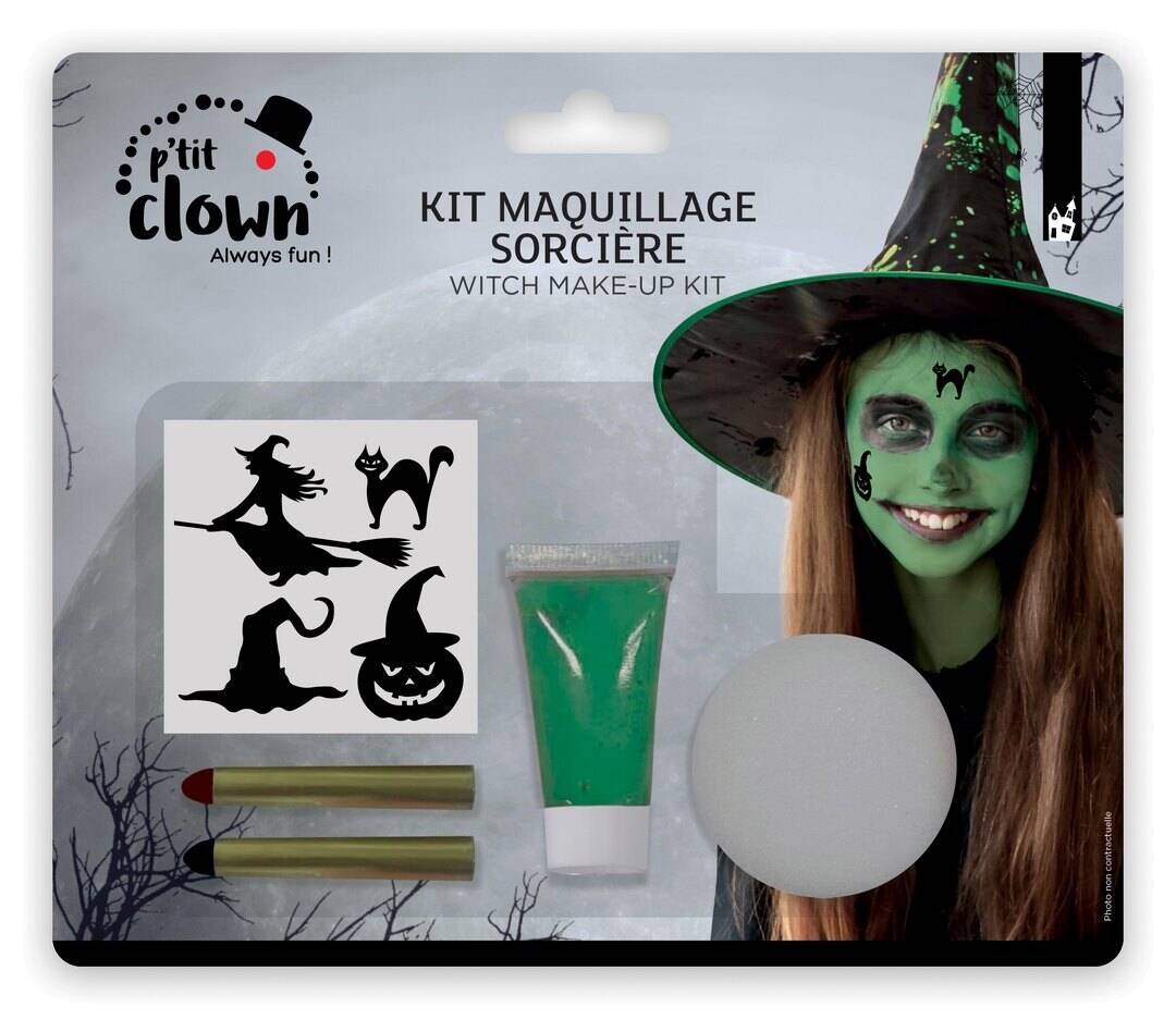 Schminkset Hexe für Kinder, Halloween Make-up