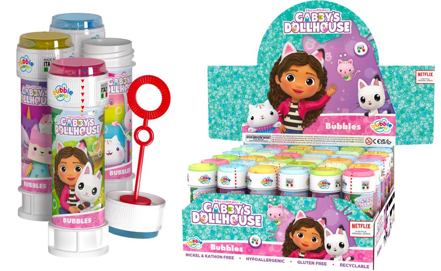 Seifenblasen Gabby's Dollhouse, mit Geduldspiel im Deckel, 1 Stk. kinderparties-shop