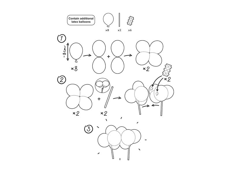 Ballon-Kuchentopper, rosa-pink, 29 cm kinderparties-shop