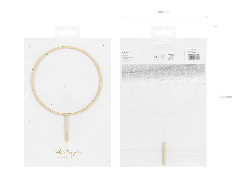 Kuchentopper aus Holz rund kinderparties-shop