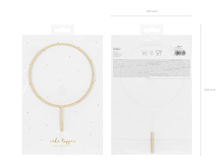 Kuchentopper aus Holz rund kinderparties-shop