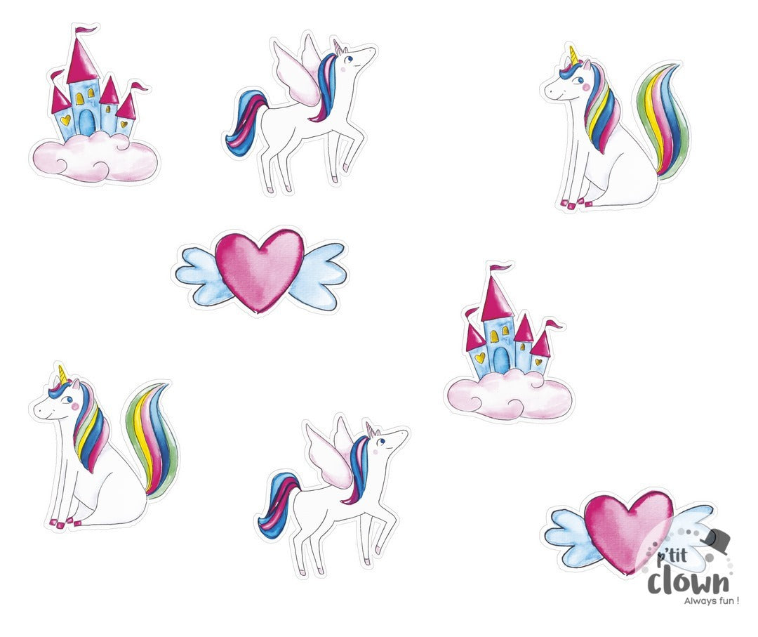 XXL Konfetti Einhorn, Papier, 40tlg kinderparties-shop