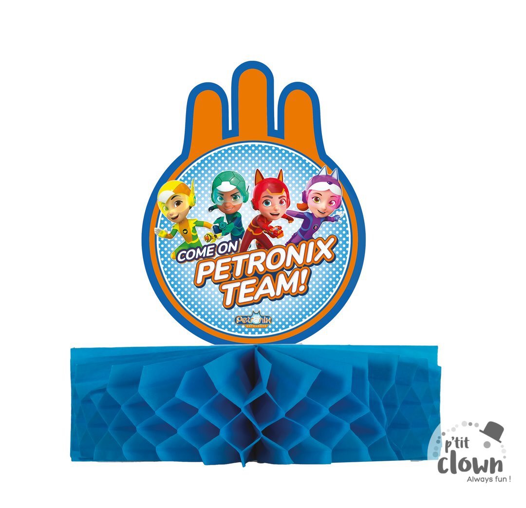 Petronix 'Come on Petronix Team!', Tischaufsteller, Buffet Deko kinderparties-shop