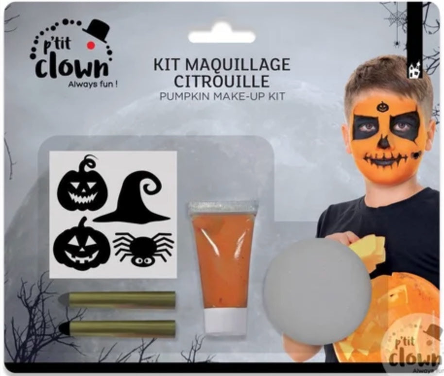 Schmink-Set Kürbis für Halloween, 5-teilig
