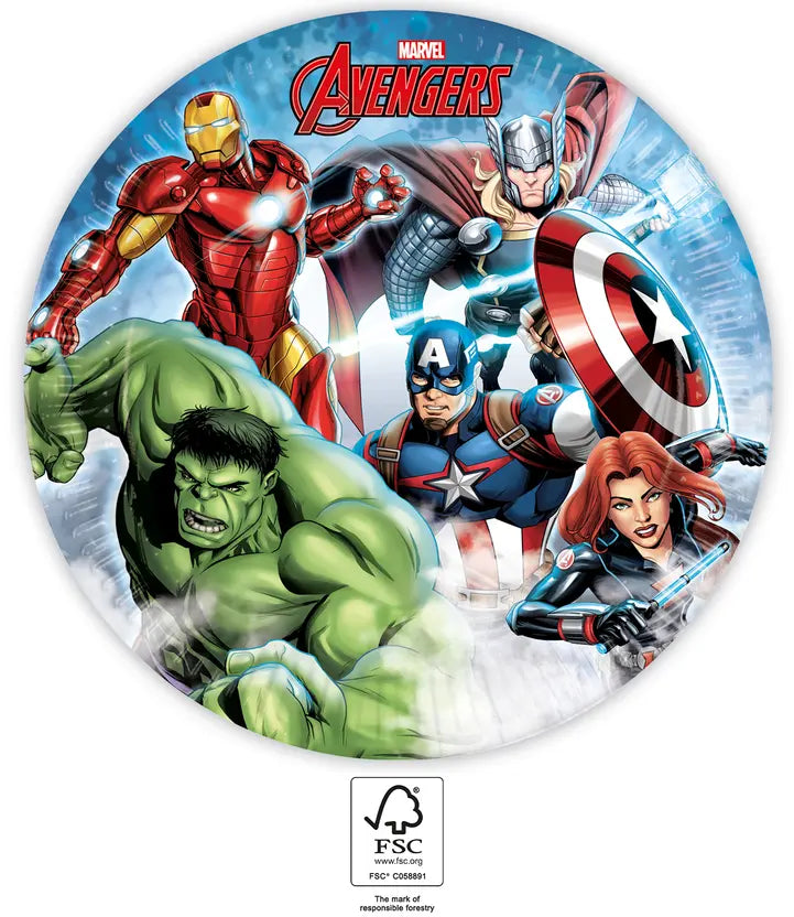 Party Teller Avengers Infinity Stones, 8er Pack, 23 cm kinderparties-shop
