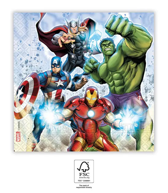 Avengers Infinity Stones Servietten, 20er Pack kinderparties-shop