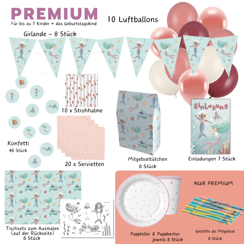 Mottobox-Meerjungfrauen-Geburtstag