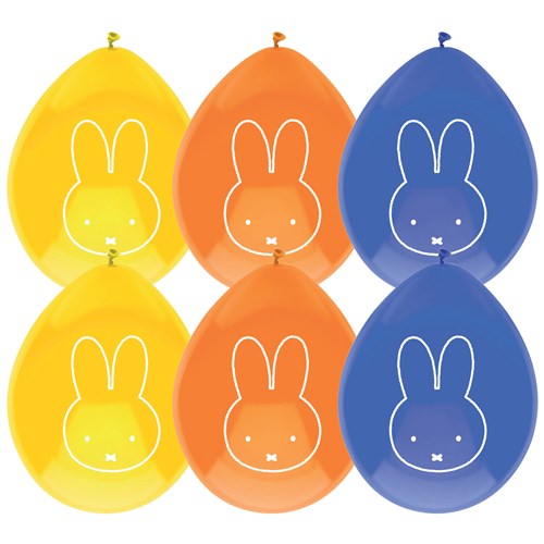 Ballone Miffy Party, 6er Pack kinderparties-shop