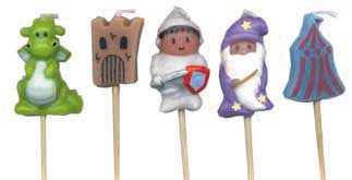 Ritter Minikerzen Geburtstasgkuchen, 5er Pack kinderparties-shop