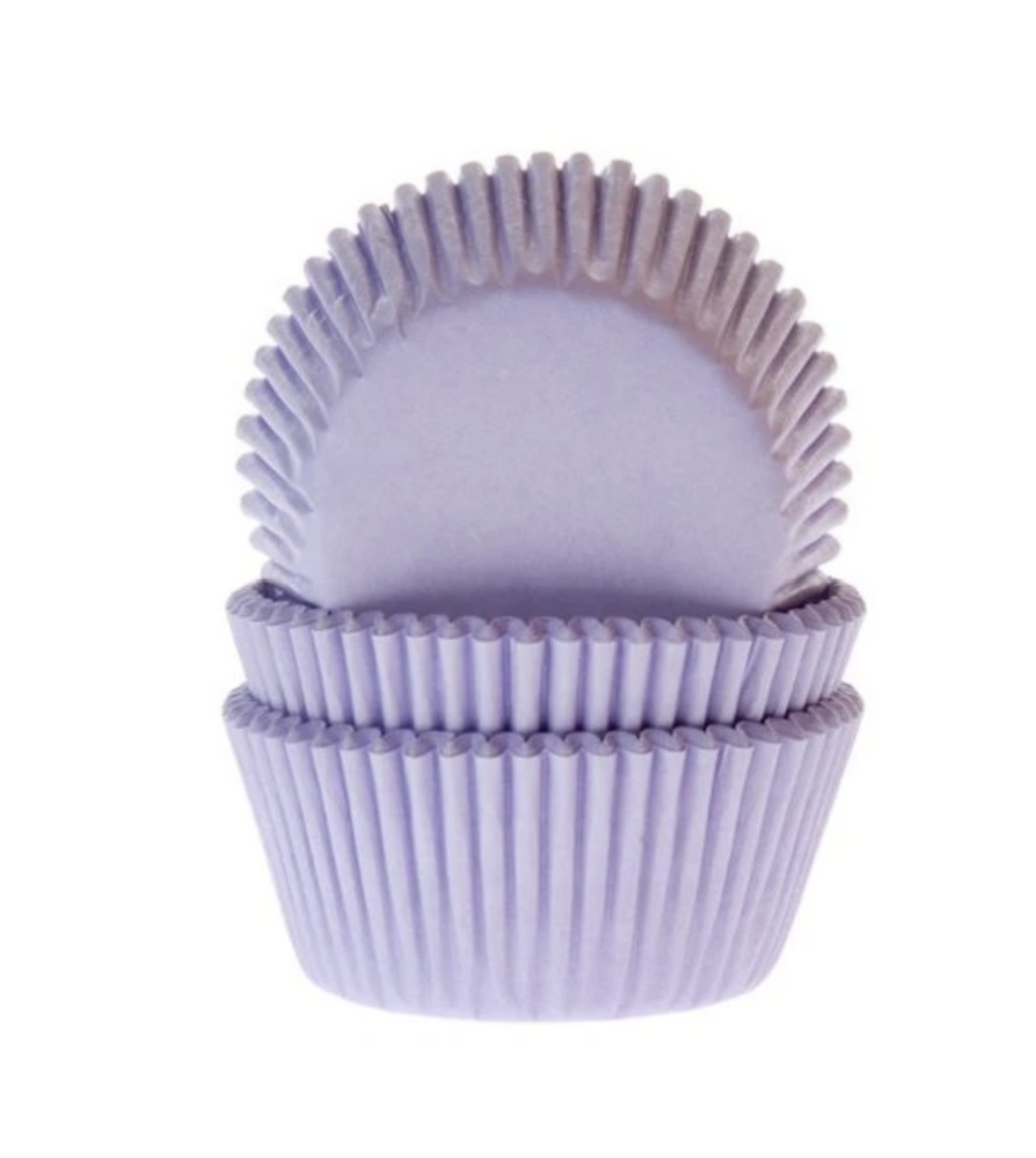 Muffin Back Form, flieder / violett, Papier, 50er Pack kinderparties-shop