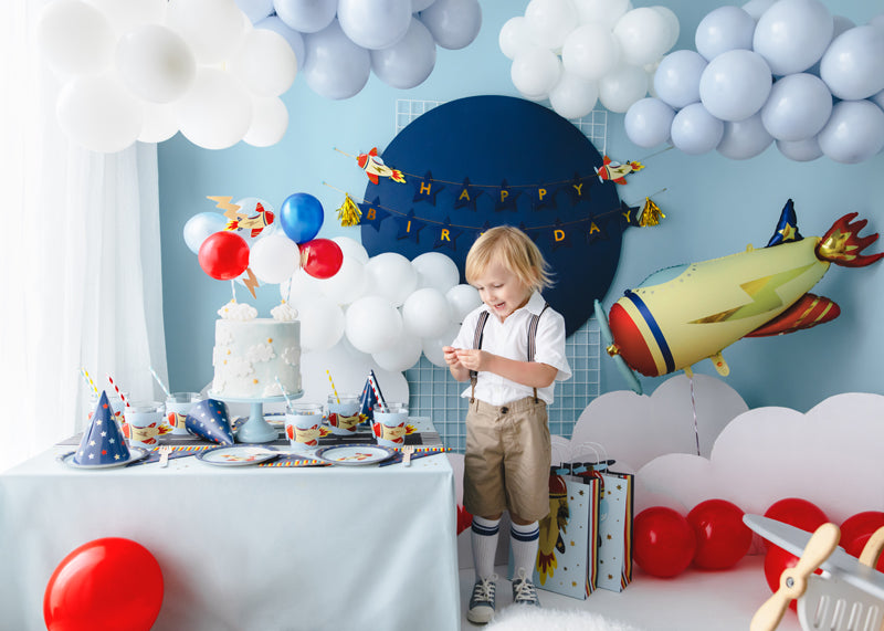 Manschetten für Becher/Gläser Flugzeug, 6er Pack kinderparties-shop