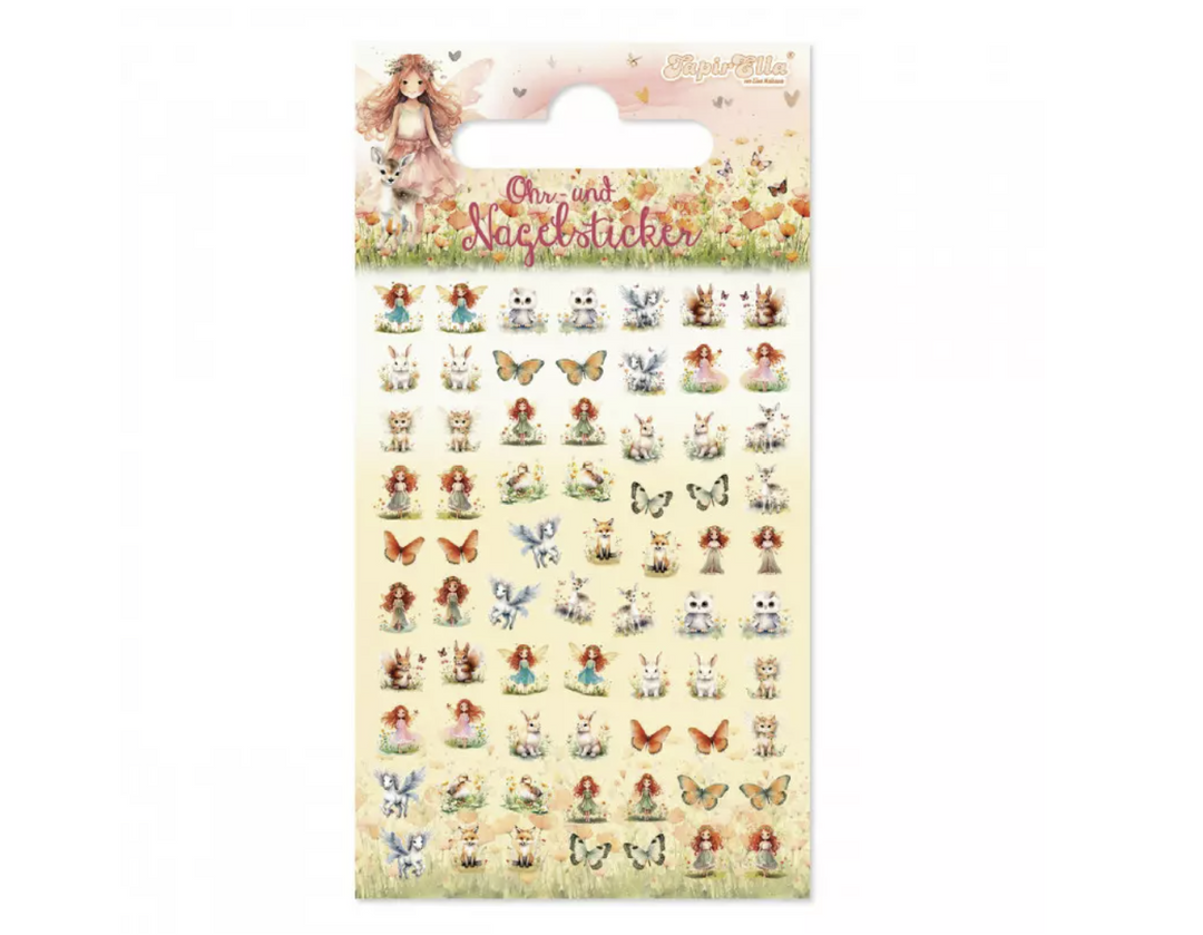 Ohr- und Nagelsticker Elfenprinzessin, TapirElla, 1 Karte kinderparties-shop