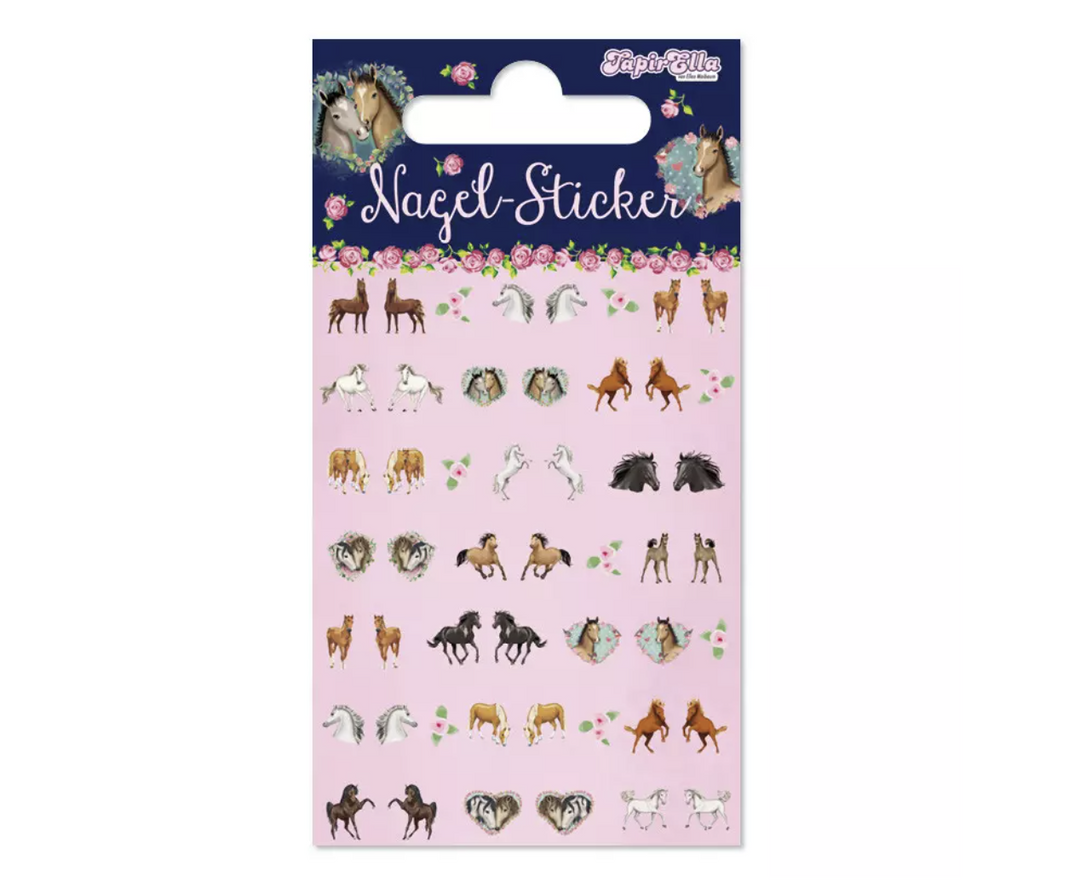 Ohr- und Nagelsticker Pferde, TapirElla, 1 Karte kinderparties-shop