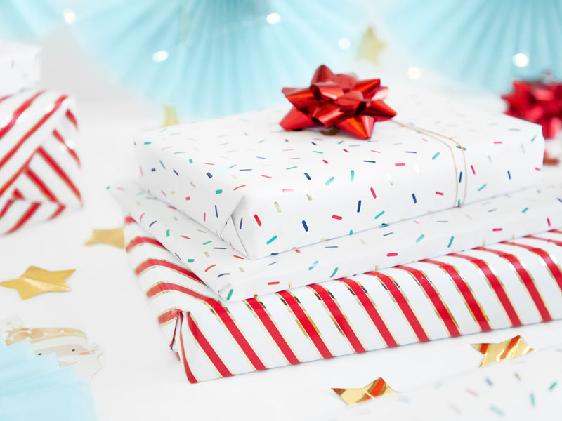Geschenkpapier, Streumuster bunt, 70 X 200 cm kinderparties-shop