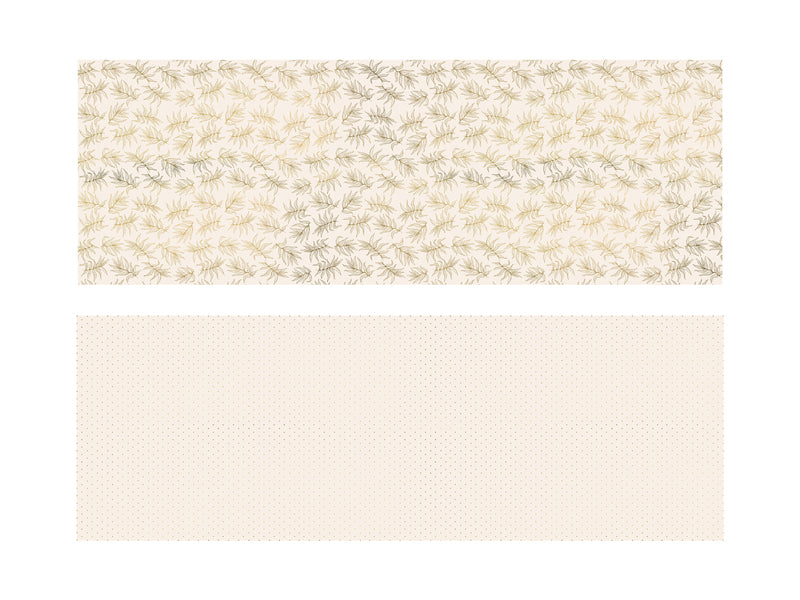 Geschenkpapier, Beige mit Gold, 70 X 200 cm, 2 Stk. kinderparties-shop