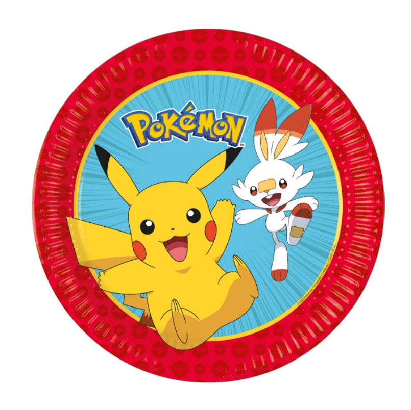 Party-Teller Pokemon Mottoparty, Pikachu, 8 Stück, Ø 23 cm