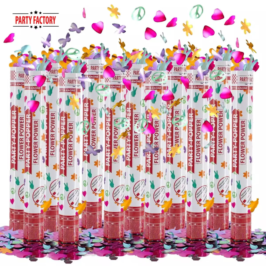 Party Popper Flower Power 40 cm kinderparties-shop