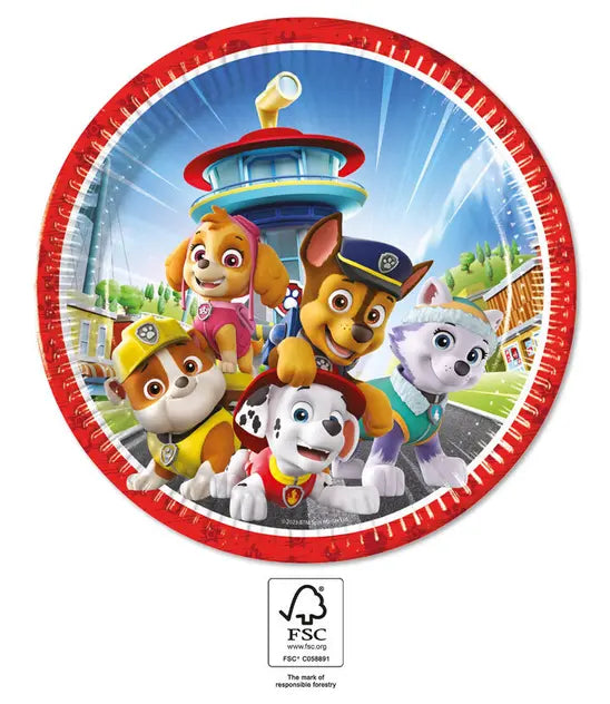 Party Teller Paw Patrol Rescue Heroes, 8er Pack, 23cm kinderparties-shop