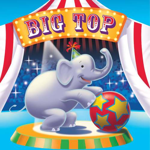 Servietten, Zirkus - Elefant in der Manege, 16er Pack, 33 x 33cm