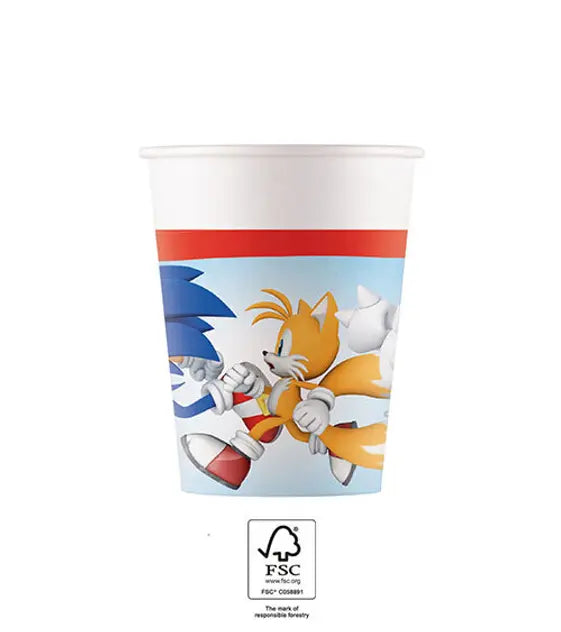 Sonic Becher, 8er Pack, 200ml kinderparties-shop