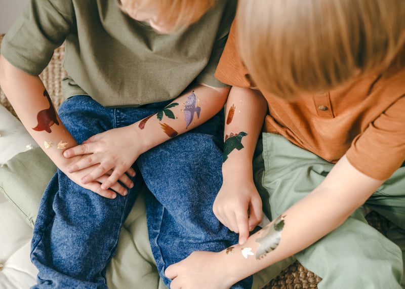 Dinosaurier Tattoos, abwaschbar, 13 Motive kinderparties-shop