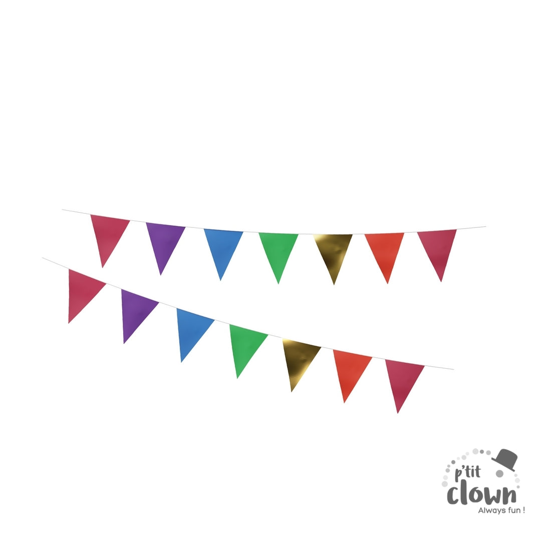 Wimpelkette, bunt, 3m kinderparties-shop