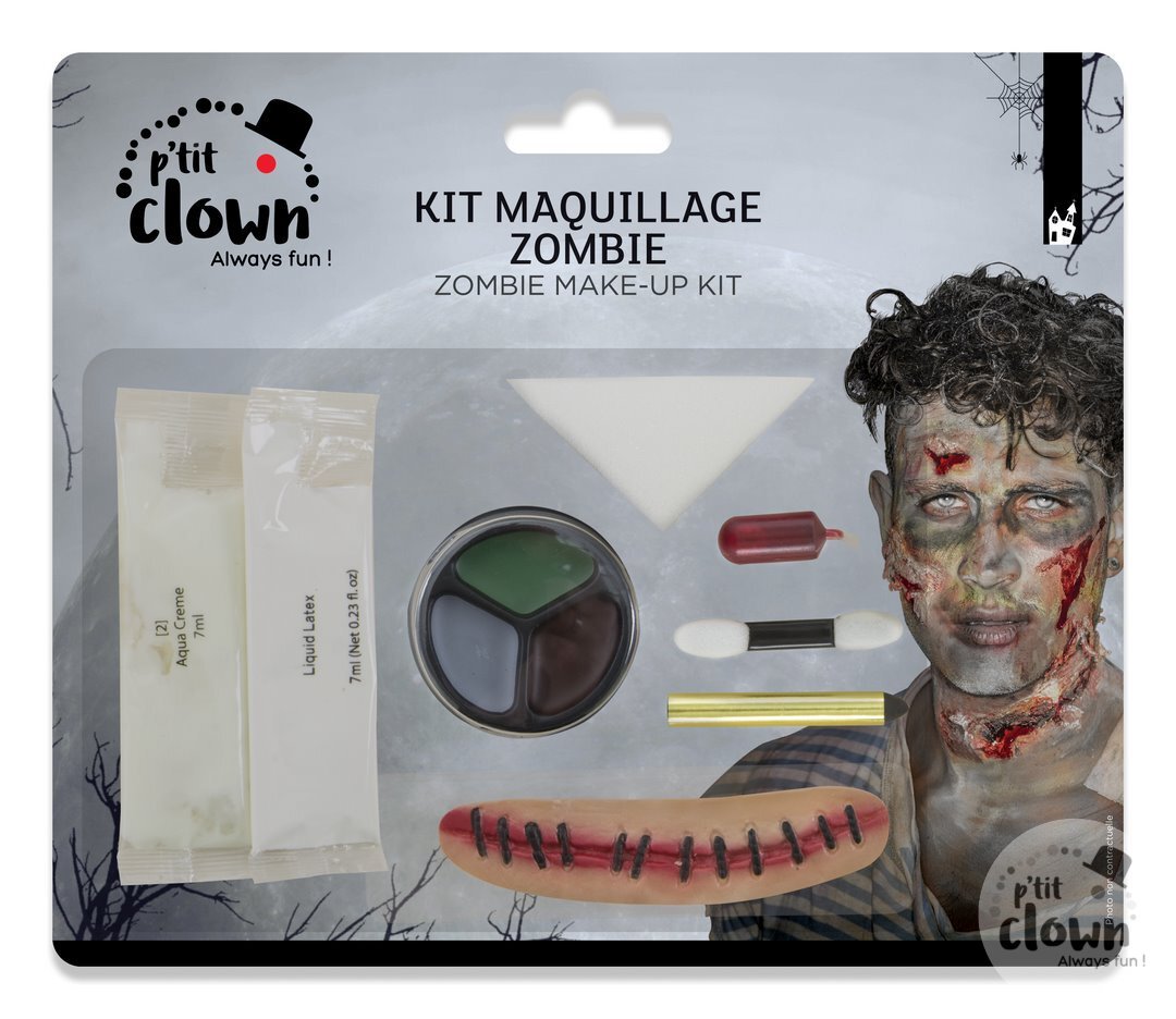 Zombie Schmink Set, Kinder Halloween Makeup kinderparties-shop