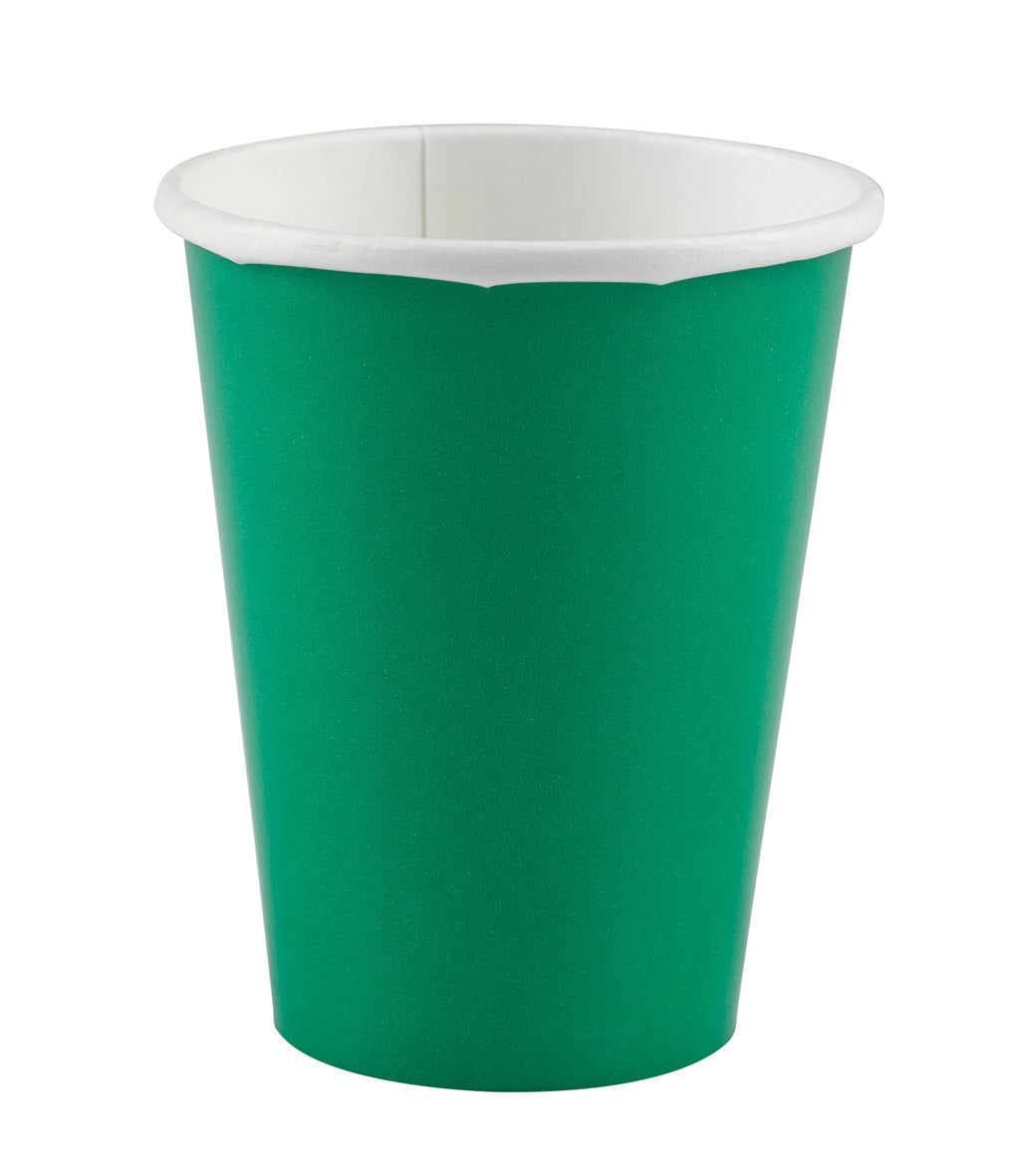 Partybecher, unifarben grün, 8er oder 20 Pack, Pappe