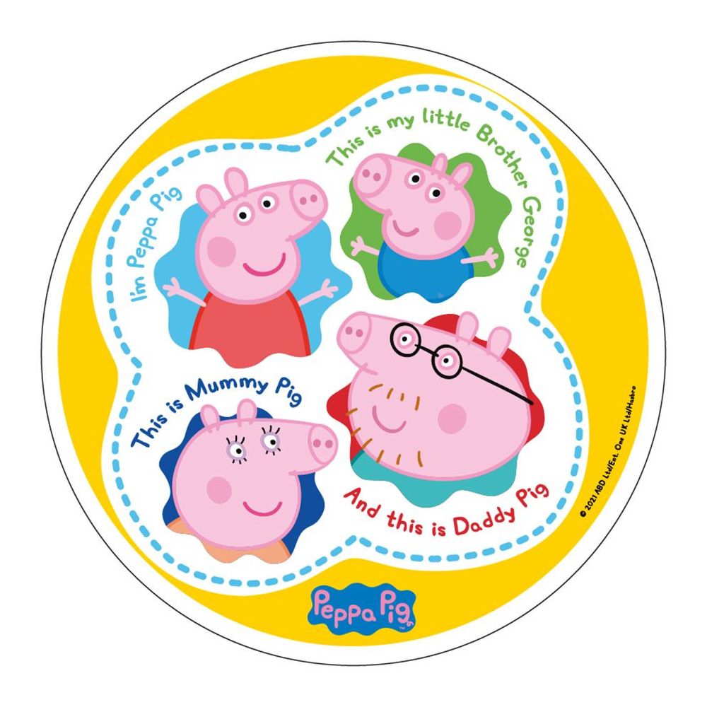 Tortenaufleger Peppa Pig, Reispapier, 21 cm