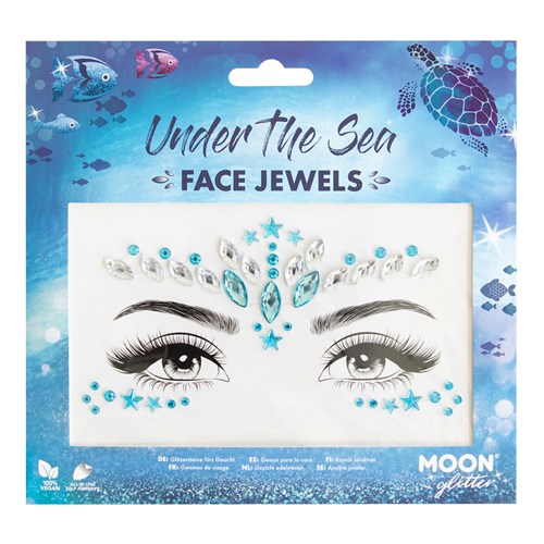 Face Jewels Meerjungfrau, Under the Sea, selbstklebende Gesichtssteine, 1 Bogen
