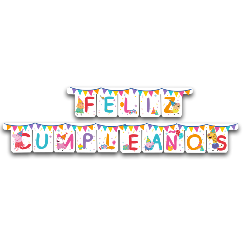 Peppa-Pig-Feliz-Cumpleanos-Kindergeburtstag-Party-Deko