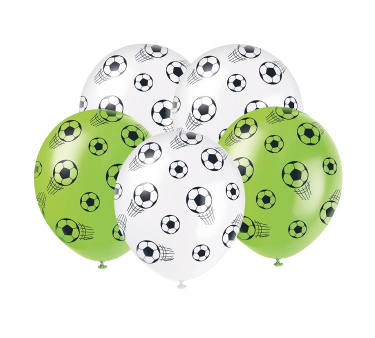 Luftballons 3D Soccer, Fussball Party, 5er Pack