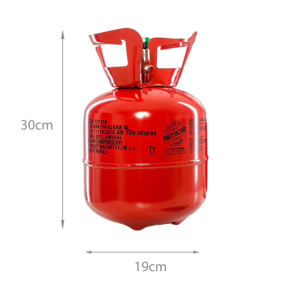 Ballongas Helium, 0.14m3, für bis zu 20 Luftballons - ideal für Folienballons